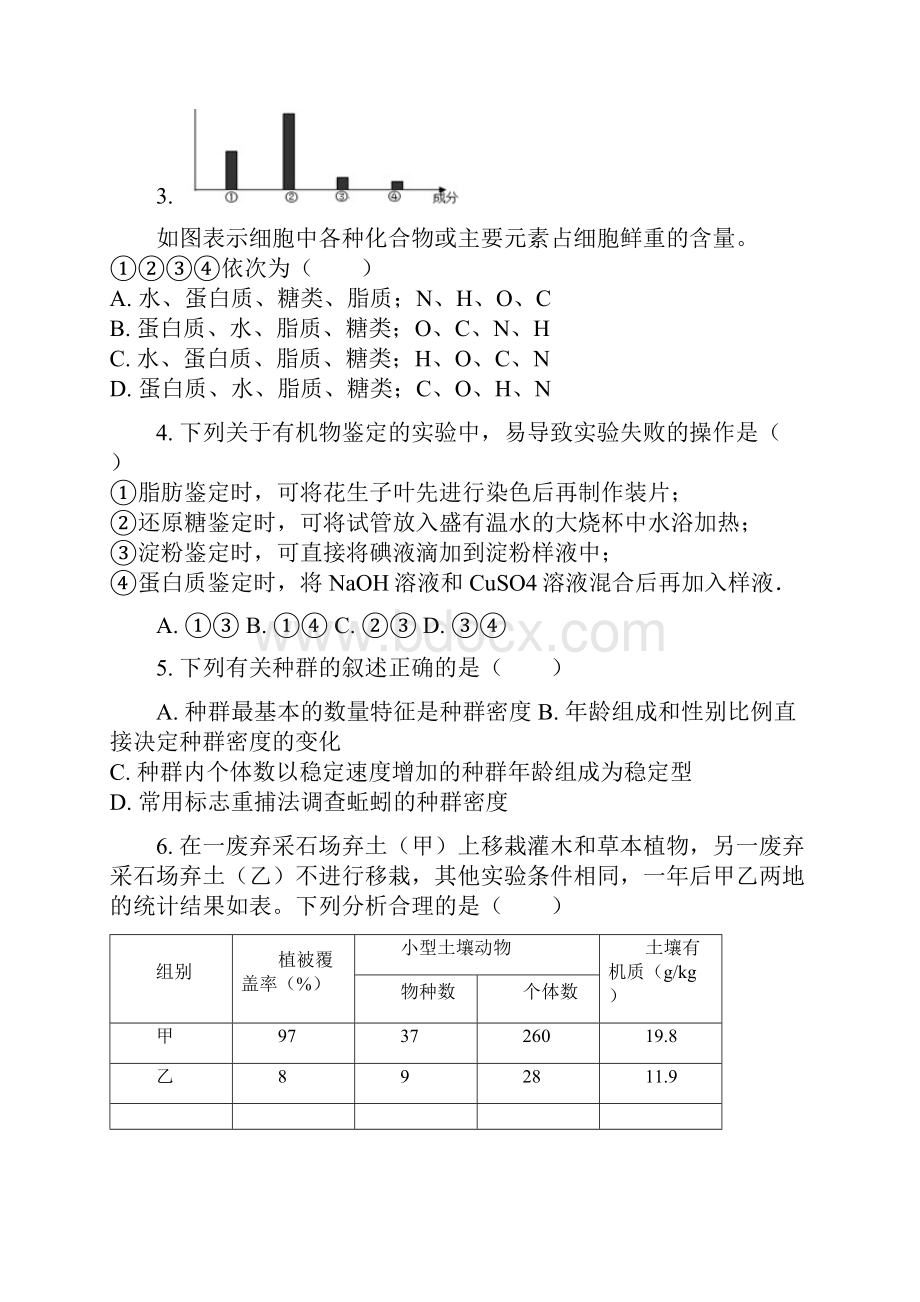 学年江西省南昌十中高二月考生物试题Word版含答案.docx_第2页