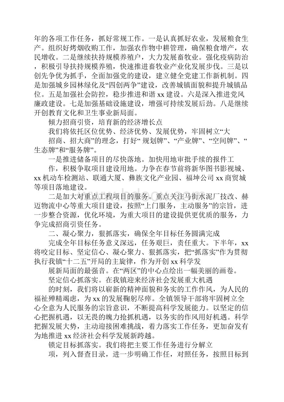 乡镇表态发言.docx_第2页