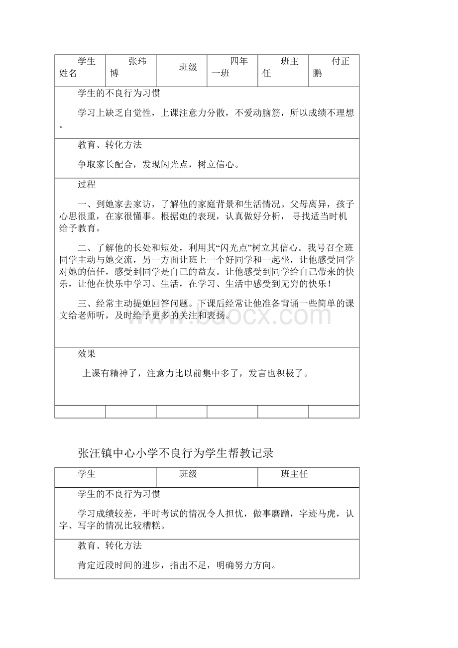 不良行为学生帮教记录.docx_第2页