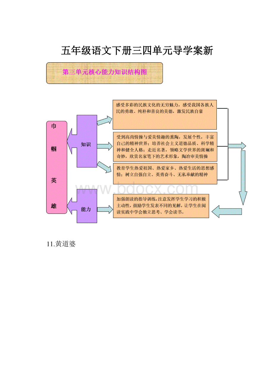 五年级语文下册三四单元导学案新.docx_第1页