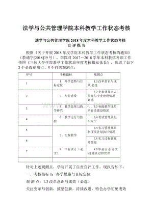 法学与公共管理学院本科教学工作状态考核.docx