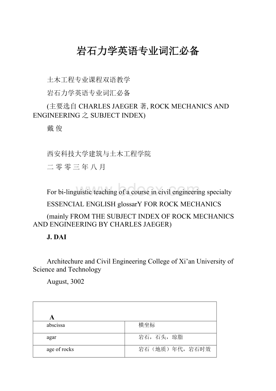 岩石力学英语专业词汇必备.docx_第1页