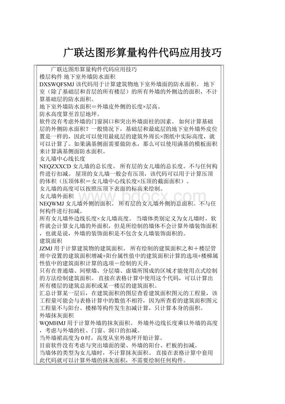 广联达图形算量构件代码应用技巧.docx_第1页