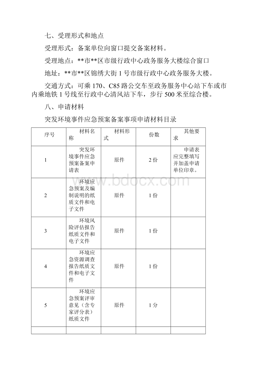 发布突发环境事件应急预案备案办事指南模板.docx_第3页