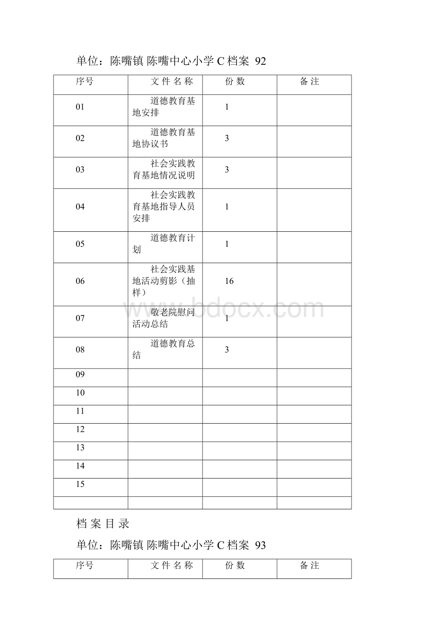 档 案 目 录德育.docx_第2页