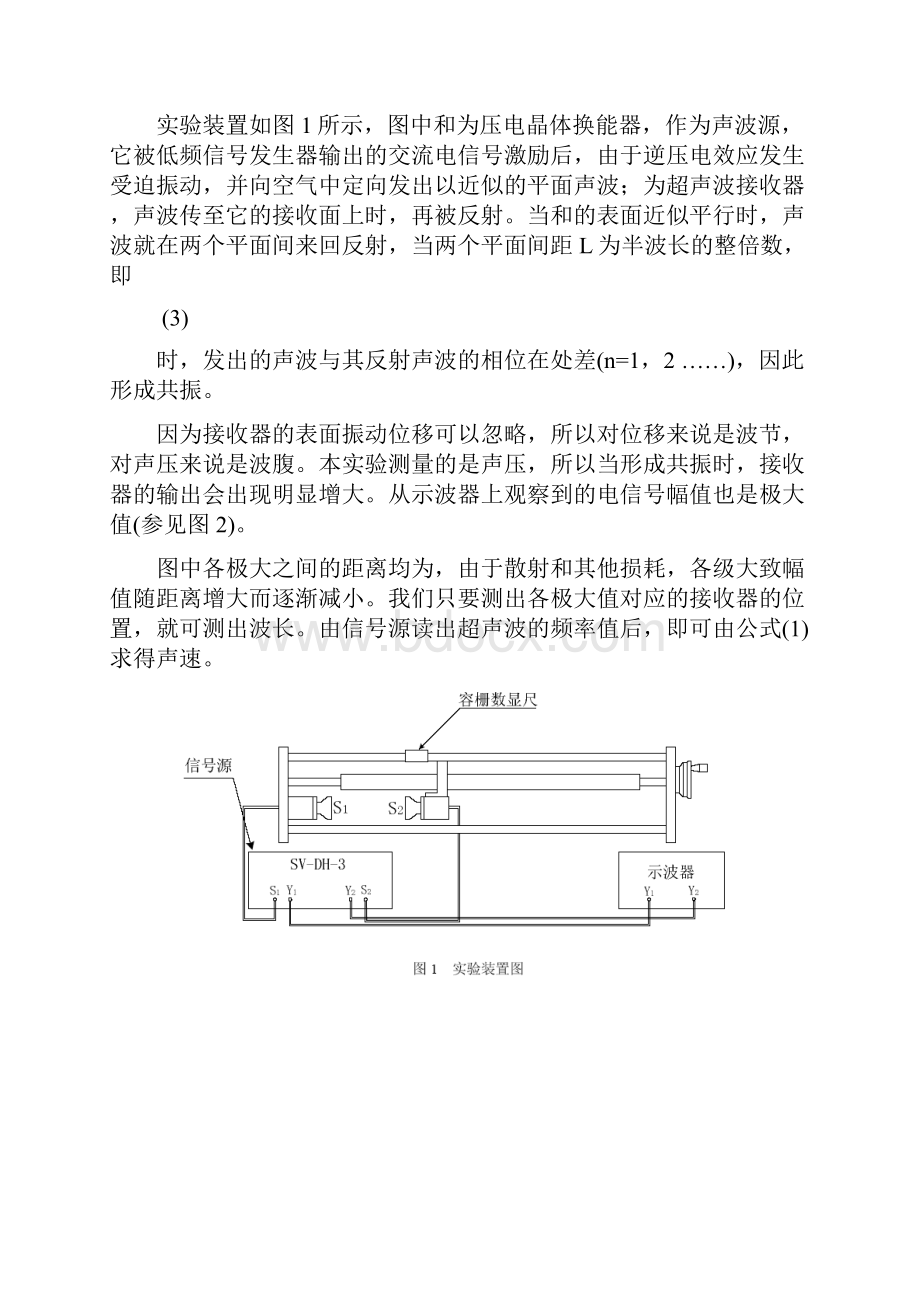 大学物理实验报告声速的测量.docx_第2页