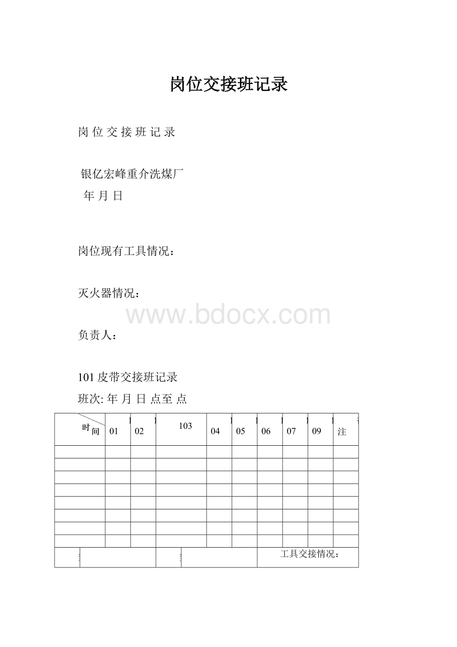 岗位交接班记录.docx_第1页