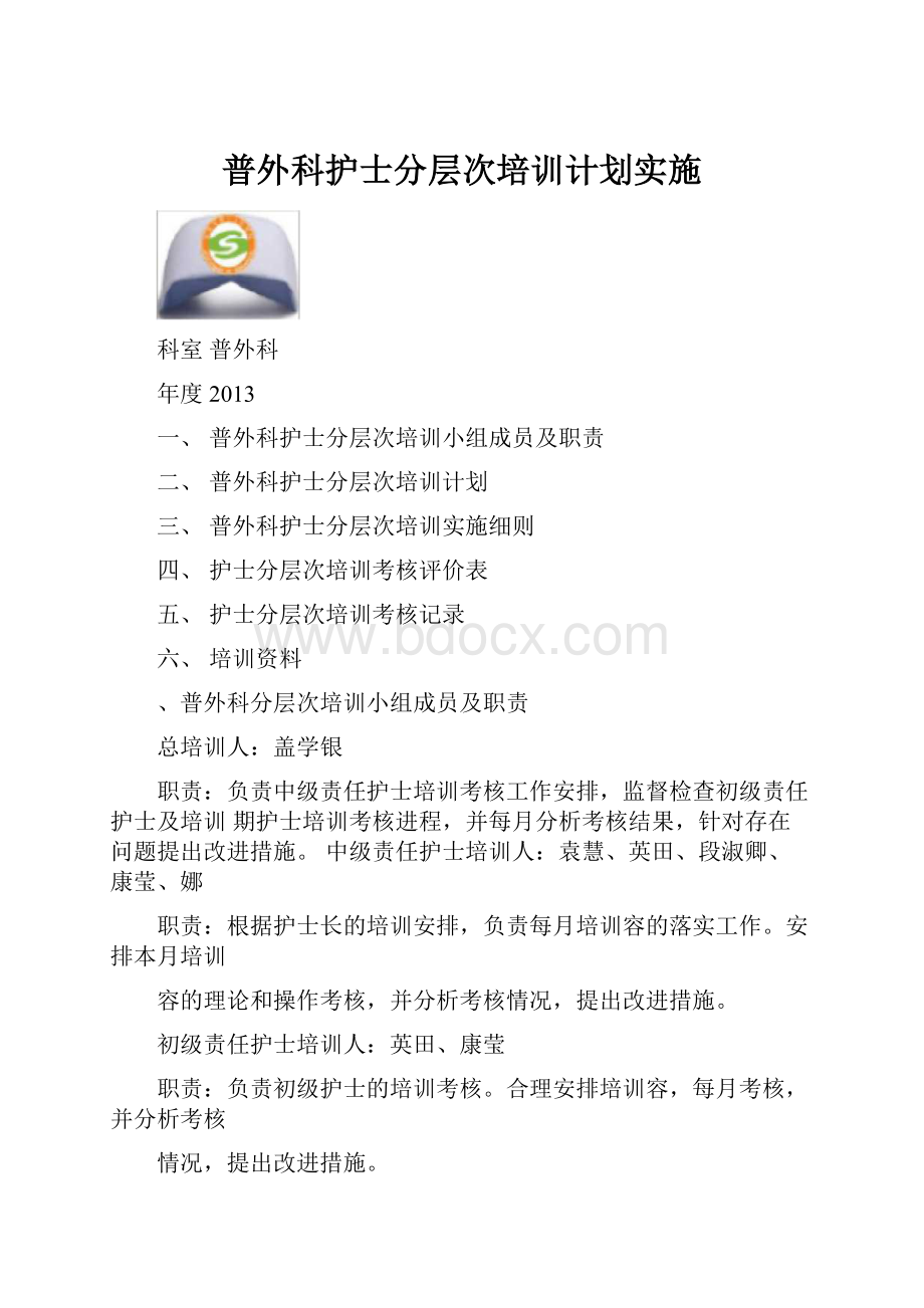 普外科护士分层次培训计划实施.docx