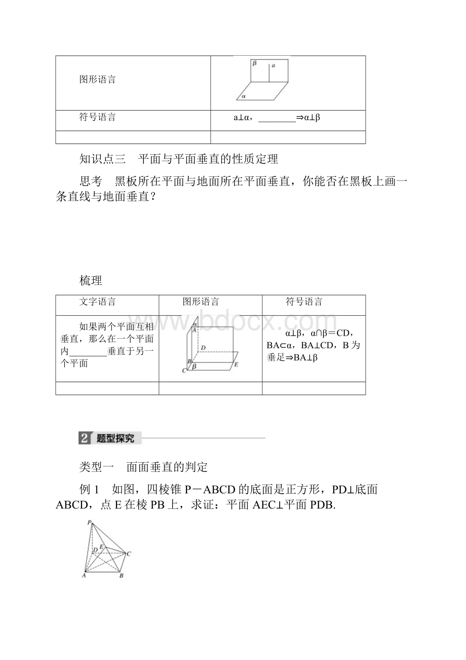 版高中数学第一章立体几何初步123第2课时平面与平面垂直学案新人教B版必修2.docx_第2页