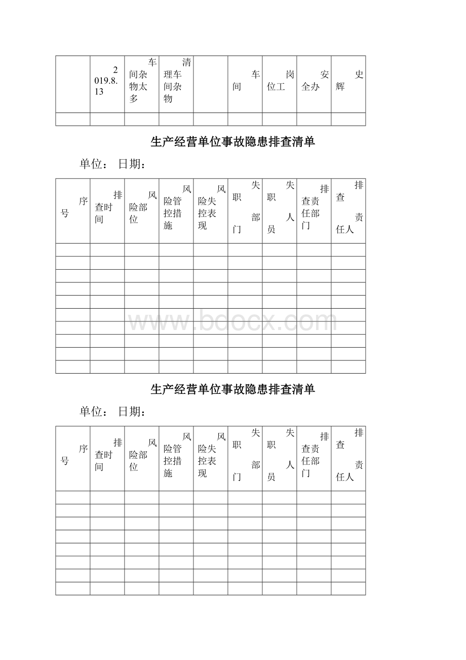 生产经营单位事故隐患排查清单.docx_第3页