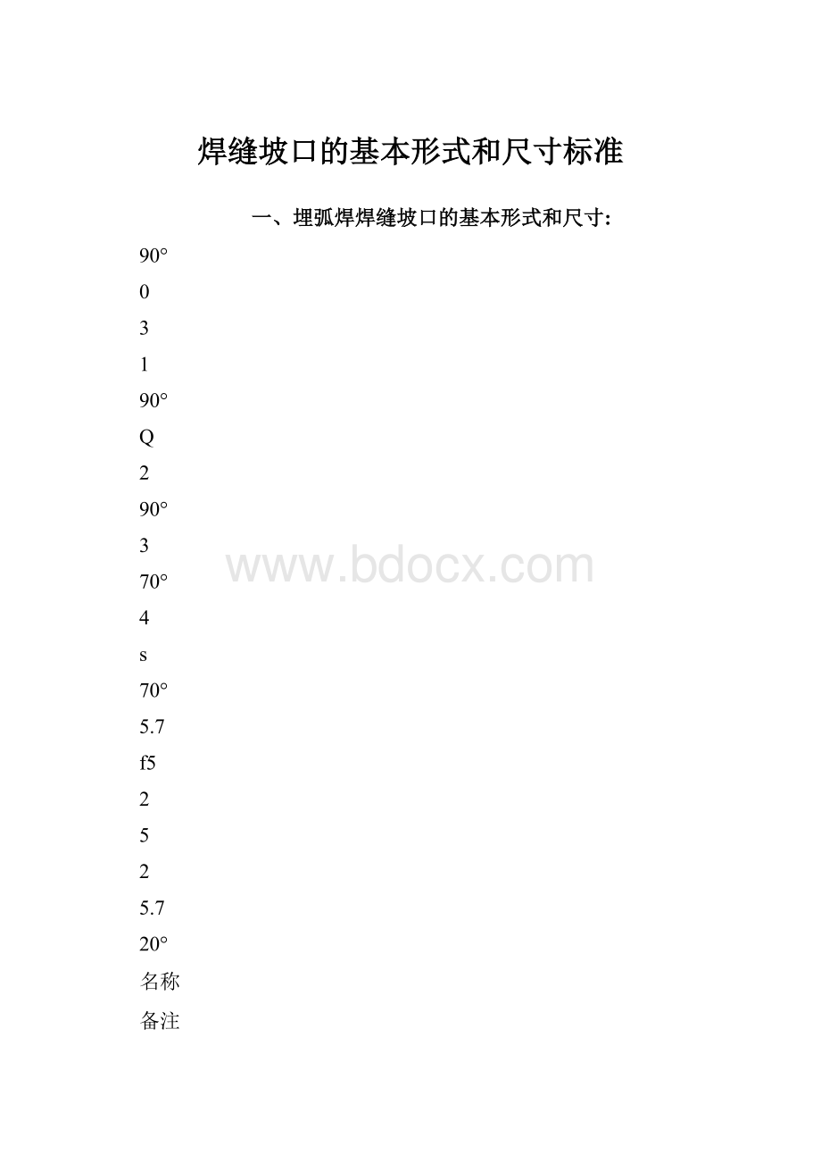 焊缝坡口的基本形式和尺寸标准.docx