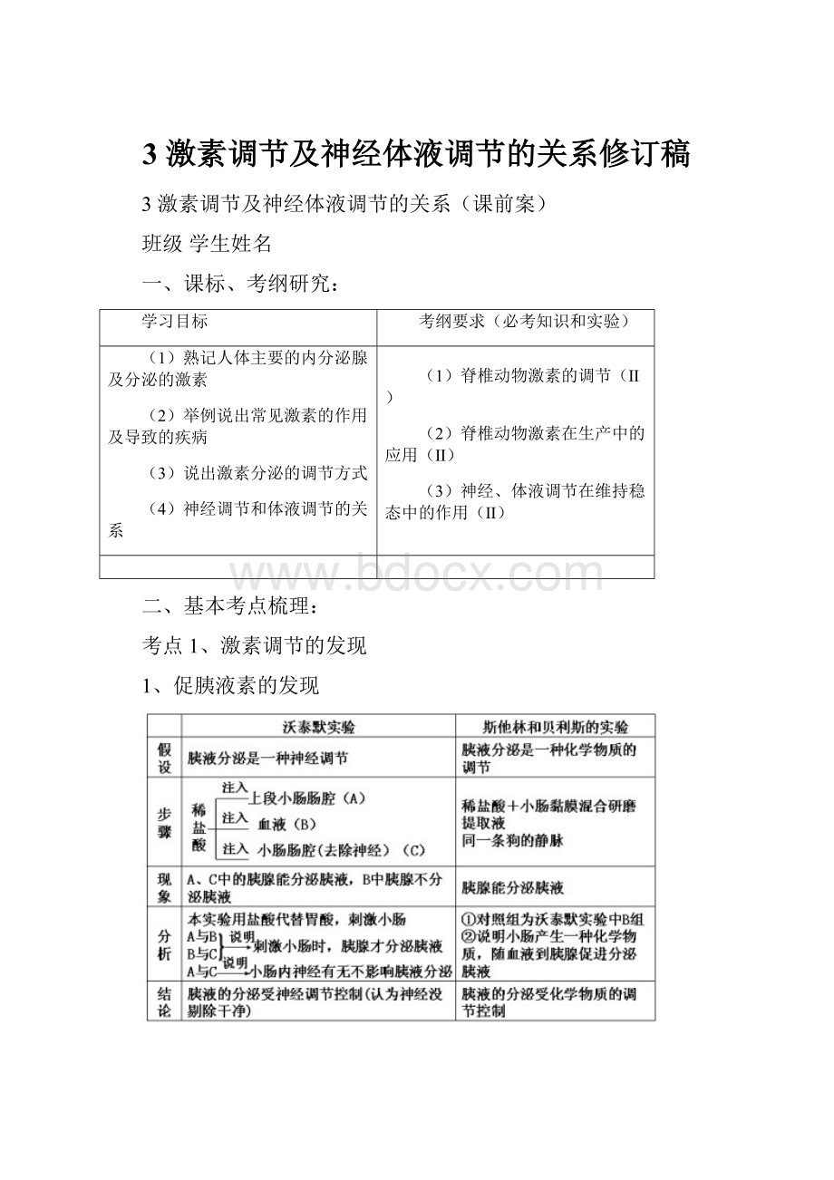 3 激素调节及神经体液调节的关系修订稿.docx