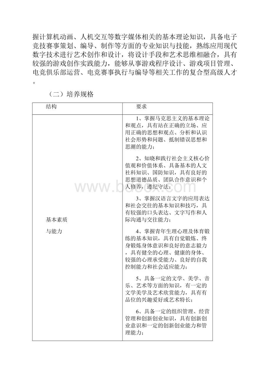 电子竞技运动与管理人才培养方案.docx_第3页