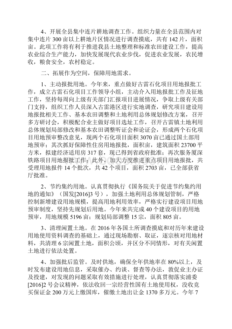 县国土资源局工作总结及工作计划.docx_第2页