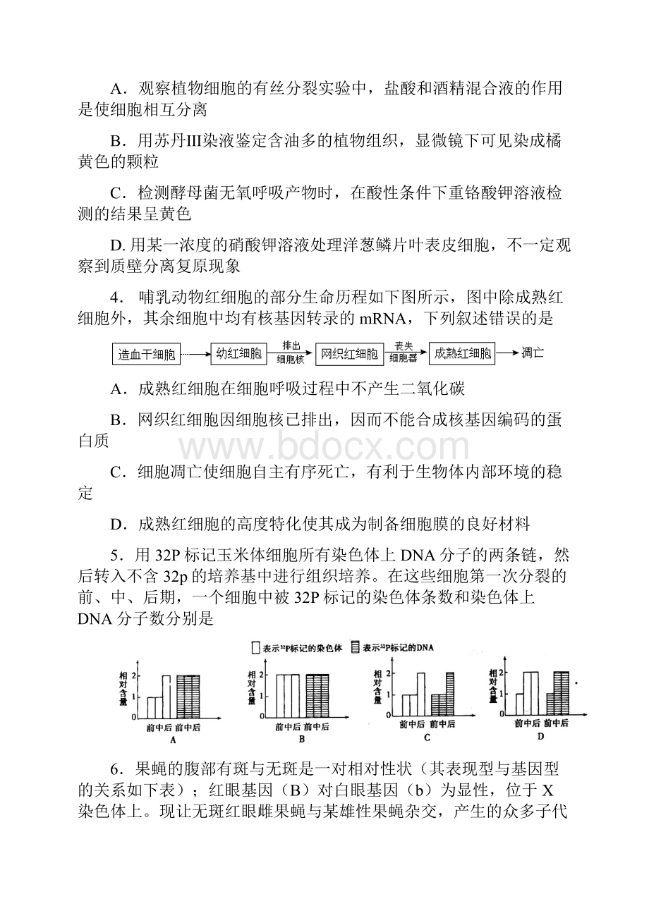 山东省曲阜师大附中学年度高三上学期教学质量检测 理综试题实验班 Word版含答案.docx_第2页