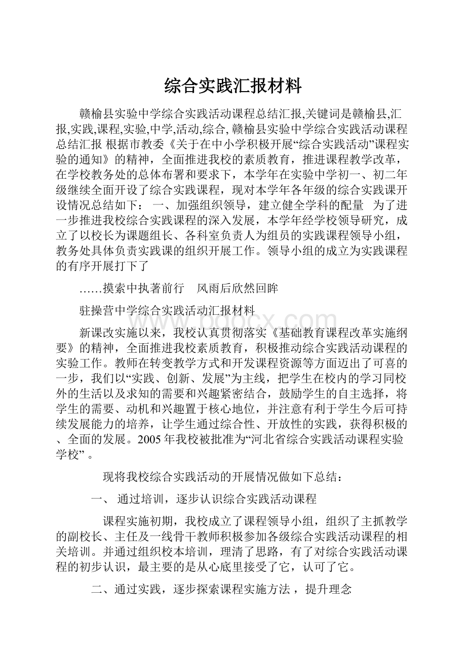 综合实践汇报材料.docx