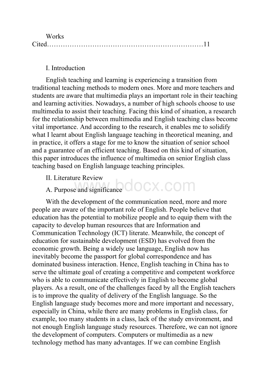 On the Influence of Multimedia on English Teaching in Senior MiddleSchool.docx_第3页