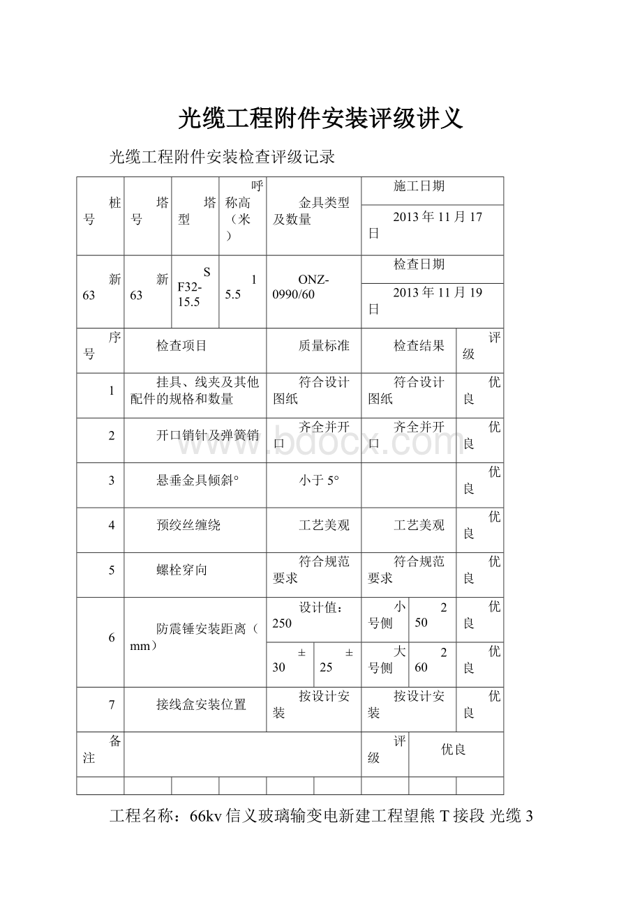 光缆工程附件安装评级讲义.docx_第1页