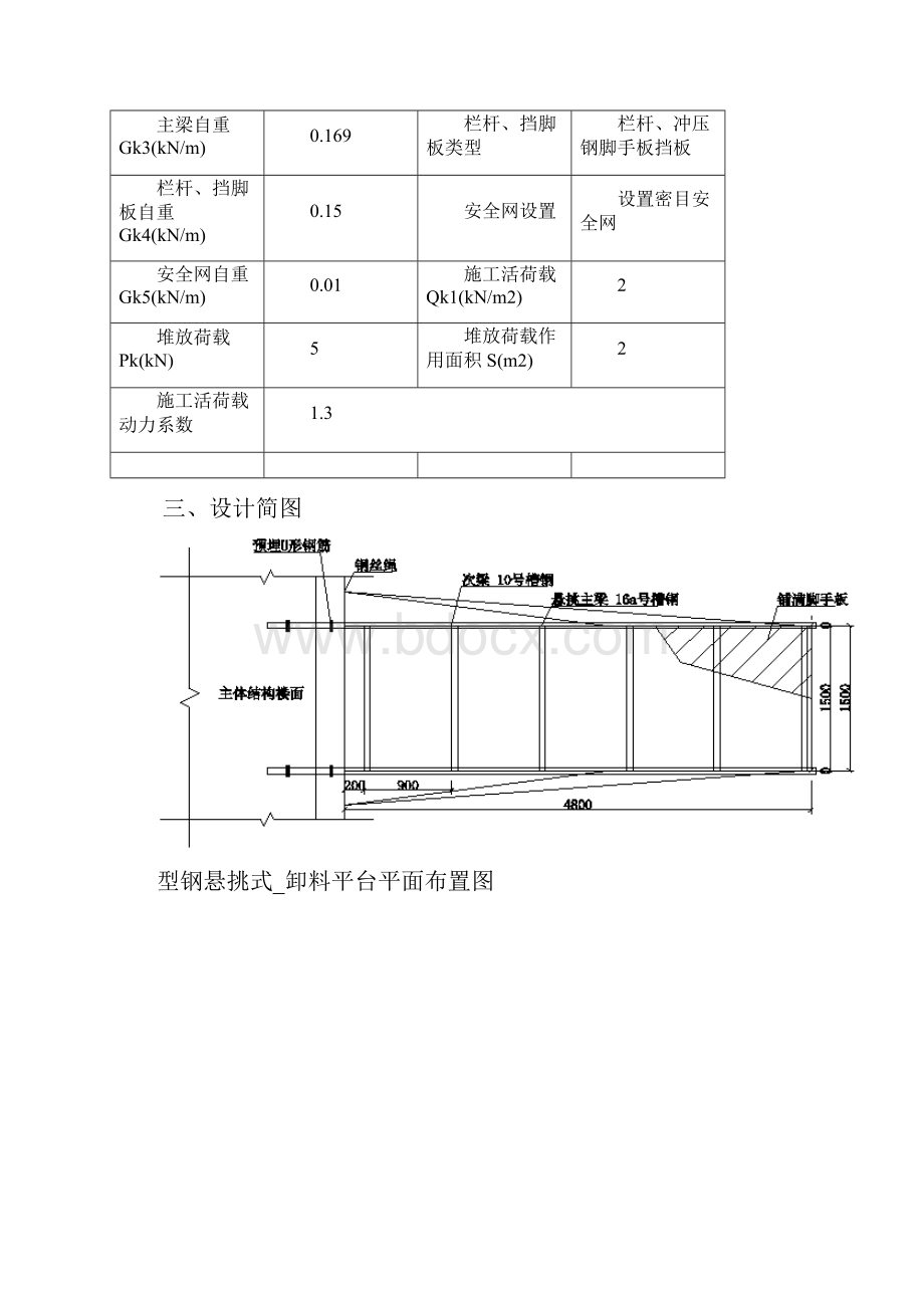 6米长型钢悬挑卸料平台计算书.docx_第2页