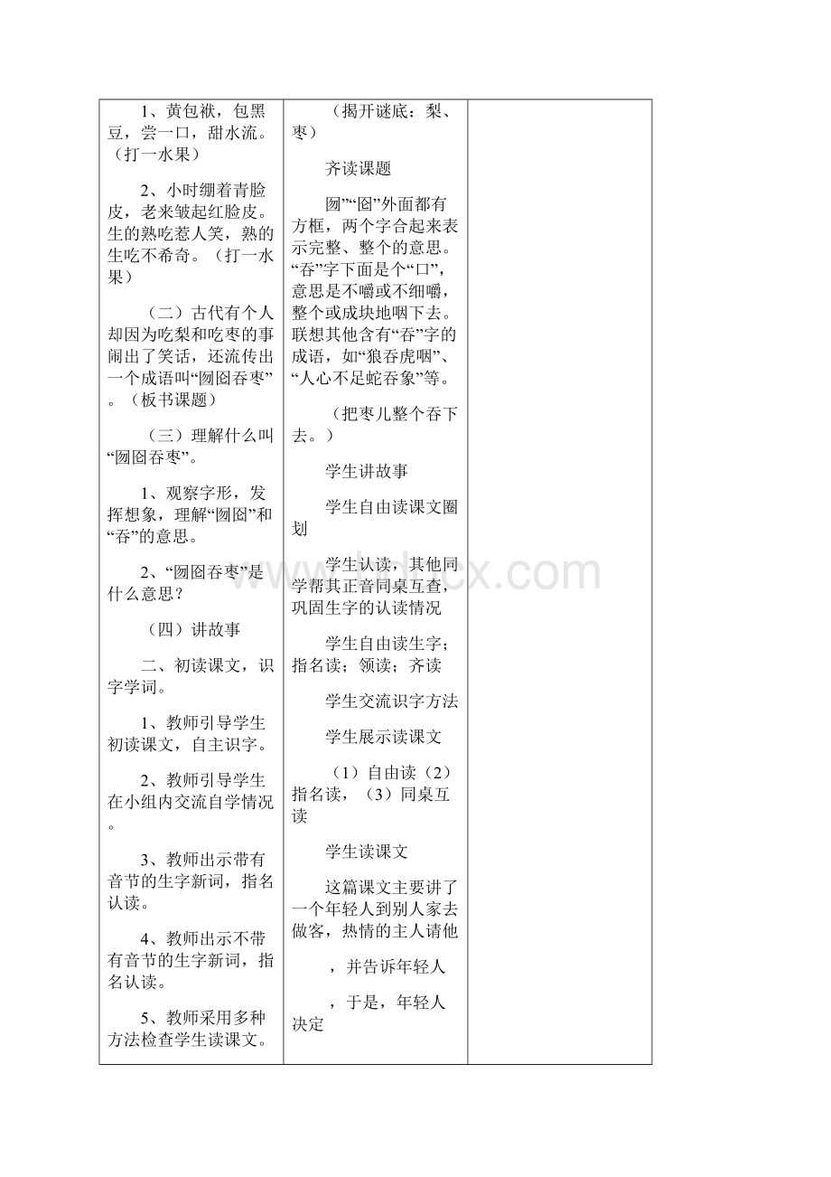 冀教版小学二年级语文下册《囫囵吞枣》教案.docx_第2页