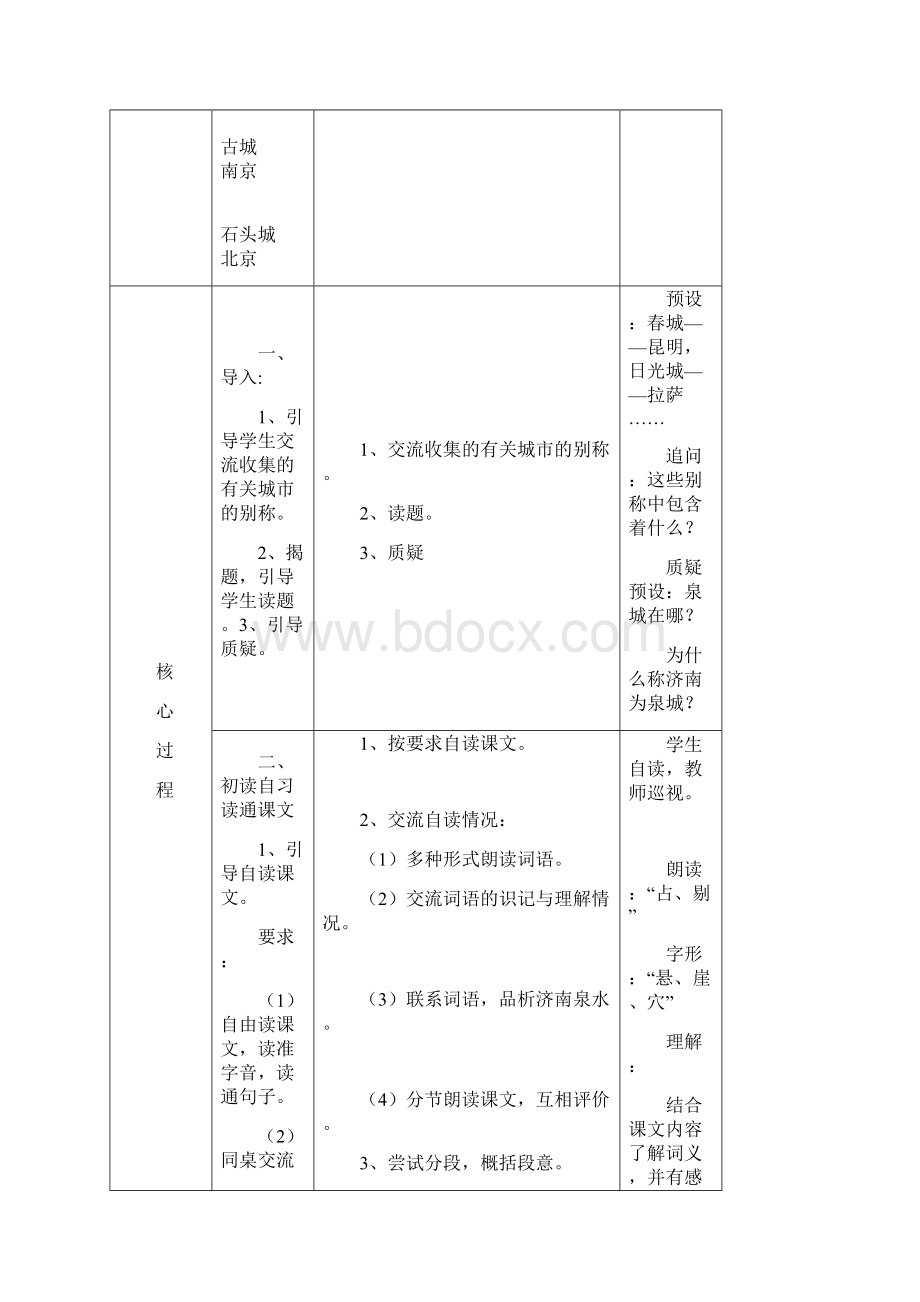 苏教版小学语文四年级上册第三单元课时设计.docx_第2页