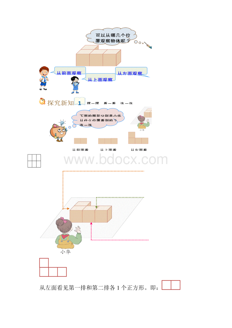 预习点拨4年级数学下册预习重点21 从不同位置观察同一物体的形状.docx_第2页