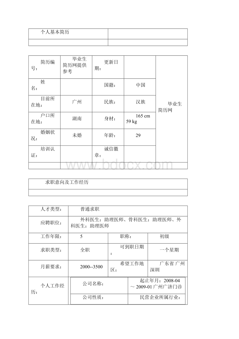 医生求职简历模板.docx_第3页