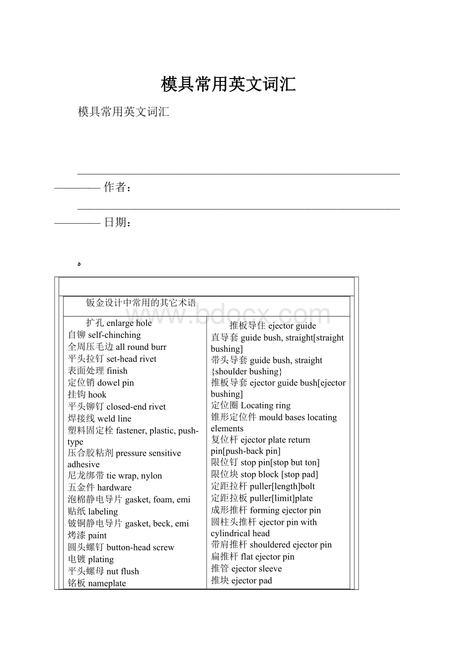 模具常用英文词汇.docx_第1页