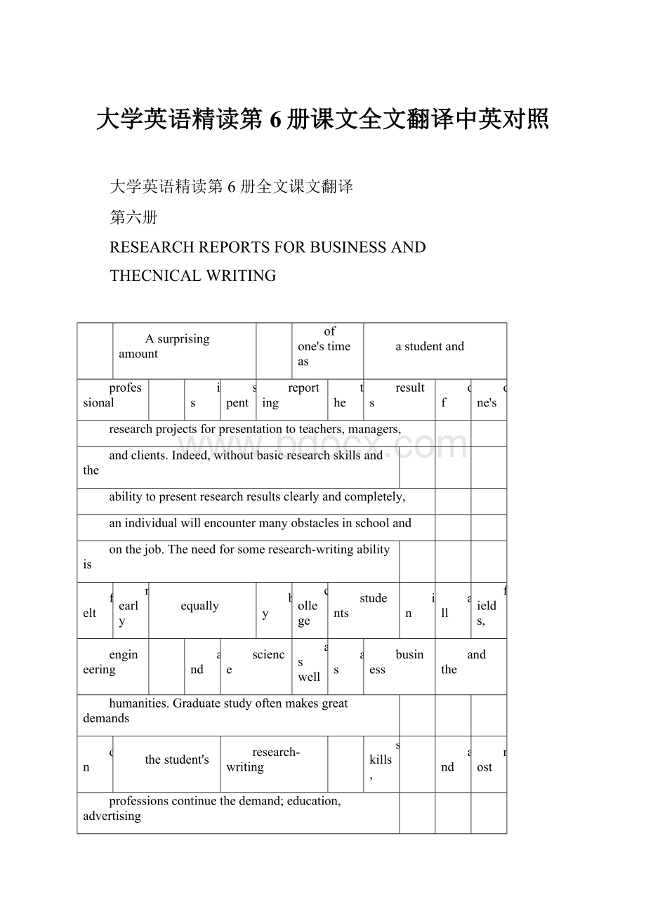 大学英语精读第6册课文全文翻译中英对照.docx_第1页