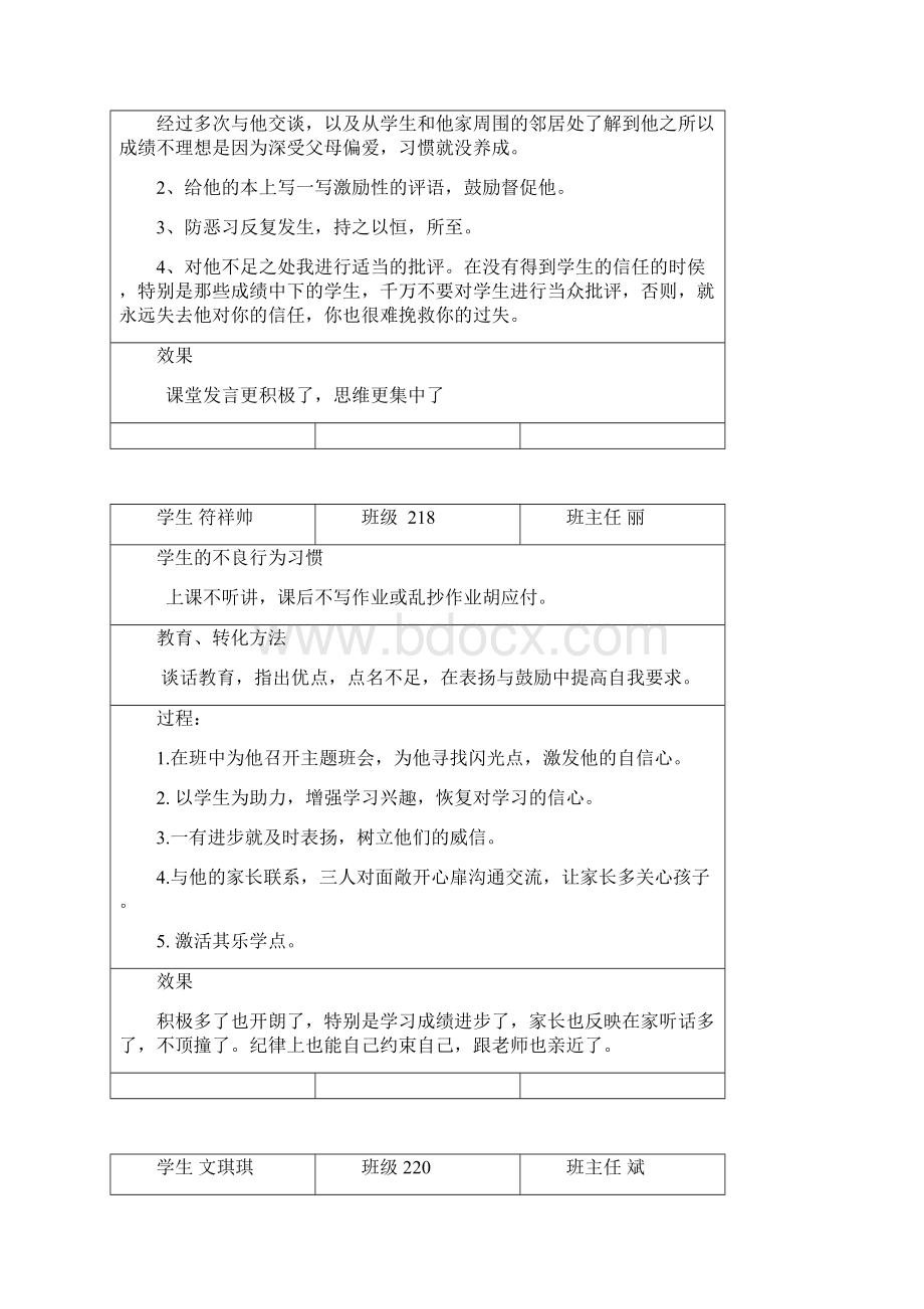 不良行为学生帮教记录文本.docx_第2页