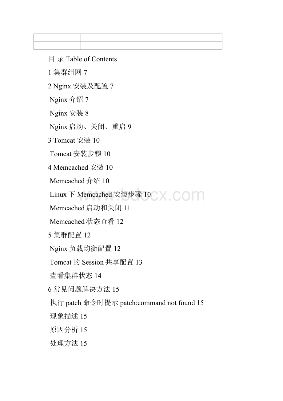 nginx+tomcat+memcached集群安装配置操作指导书.docx_第2页