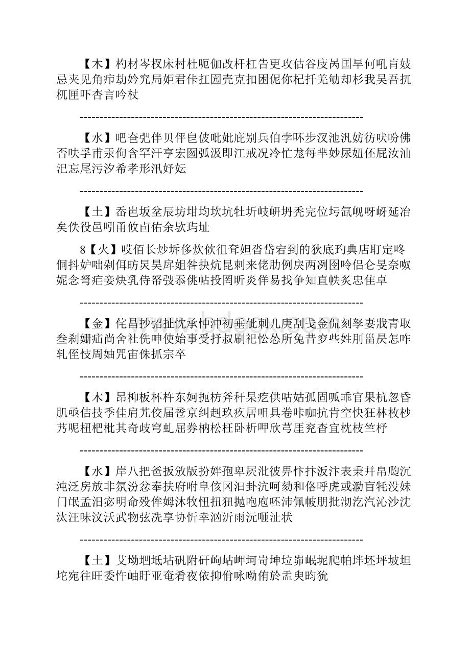 康熙字典326画繁体字五行分类之欧阳法创编.docx_第3页