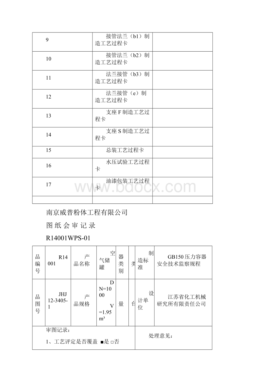 压力容器制造工艺流程卡.docx_第2页