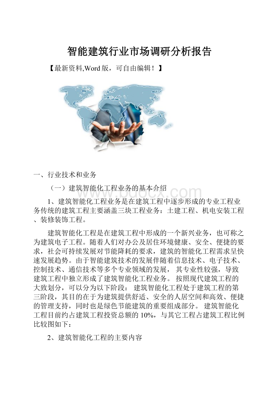 智能建筑行业市场调研分析报告.docx_第1页