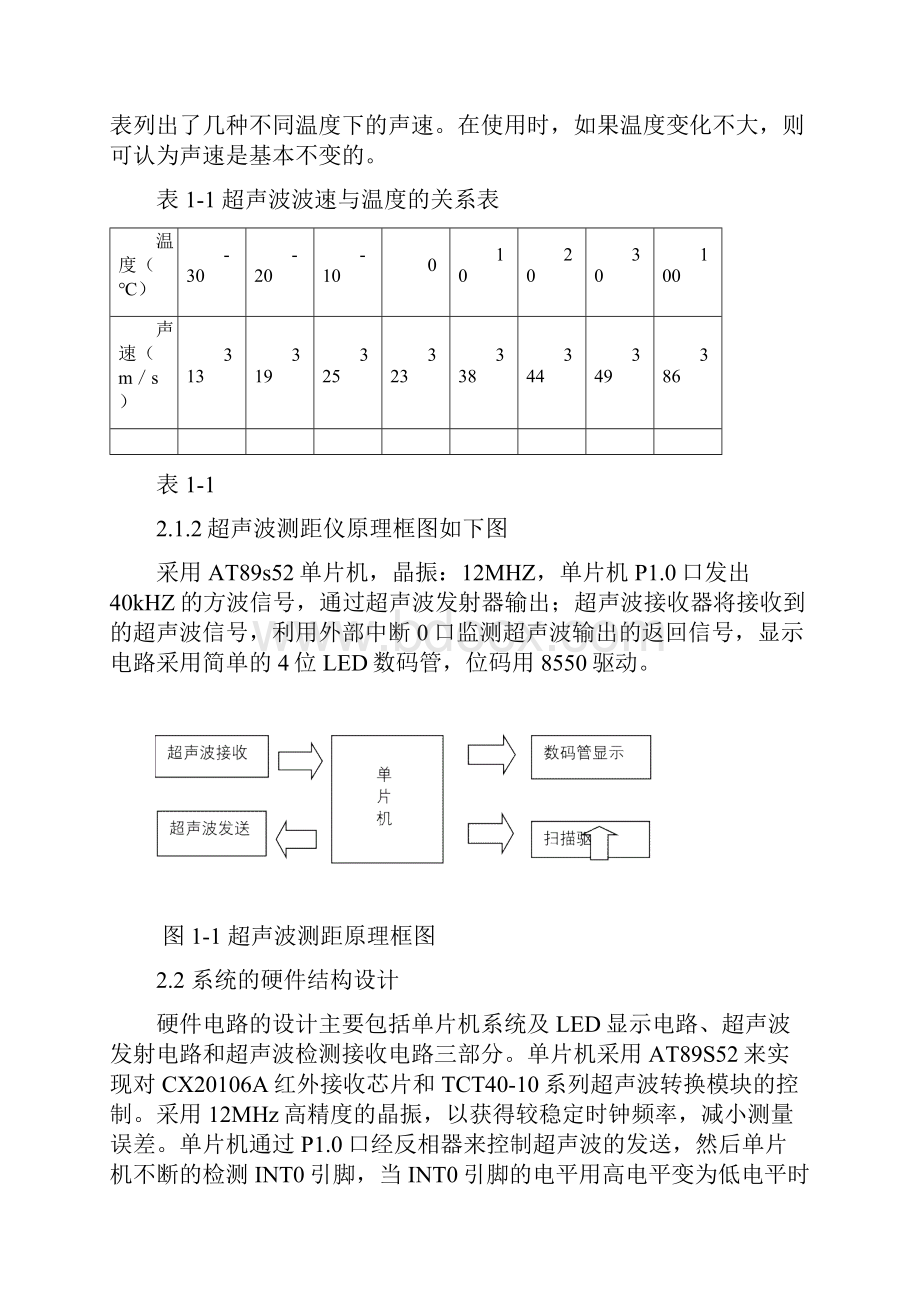 基于单片机的超声波测距课程设计报告.docx_第3页