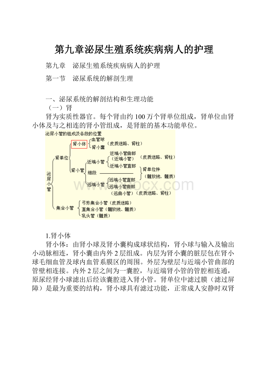 第九章泌尿生殖系统疾病病人的护理.docx