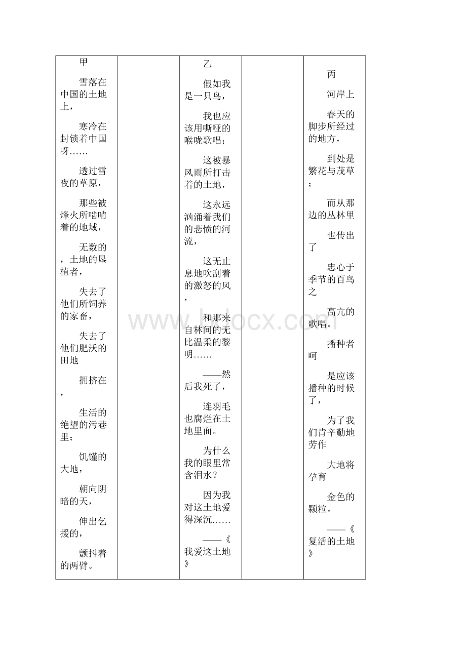 艾青诗选练习题 8知识点.docx_第2页