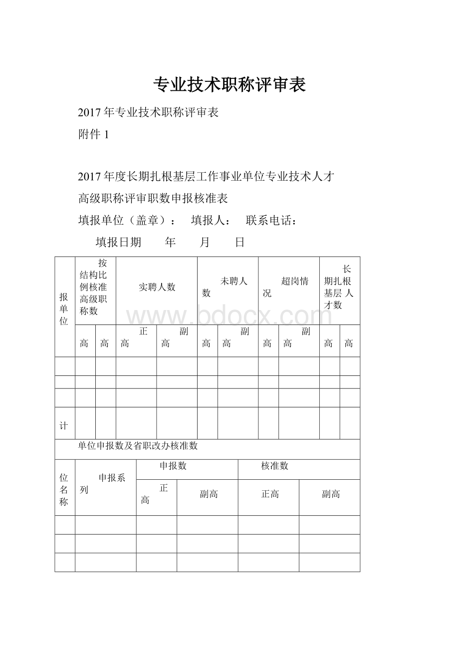 专业技术职称评审表.docx_第1页