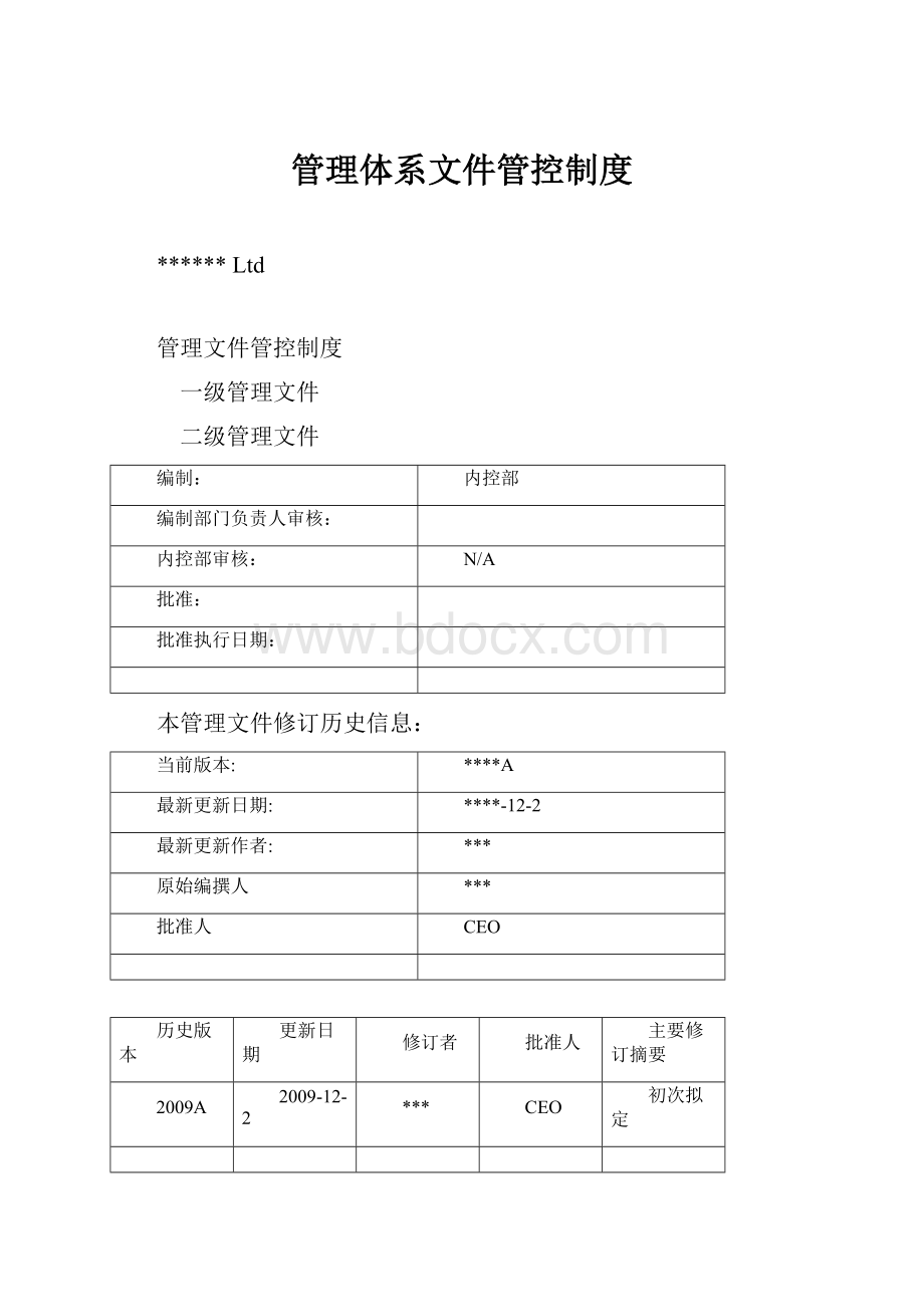 管理体系文件管控制度.docx