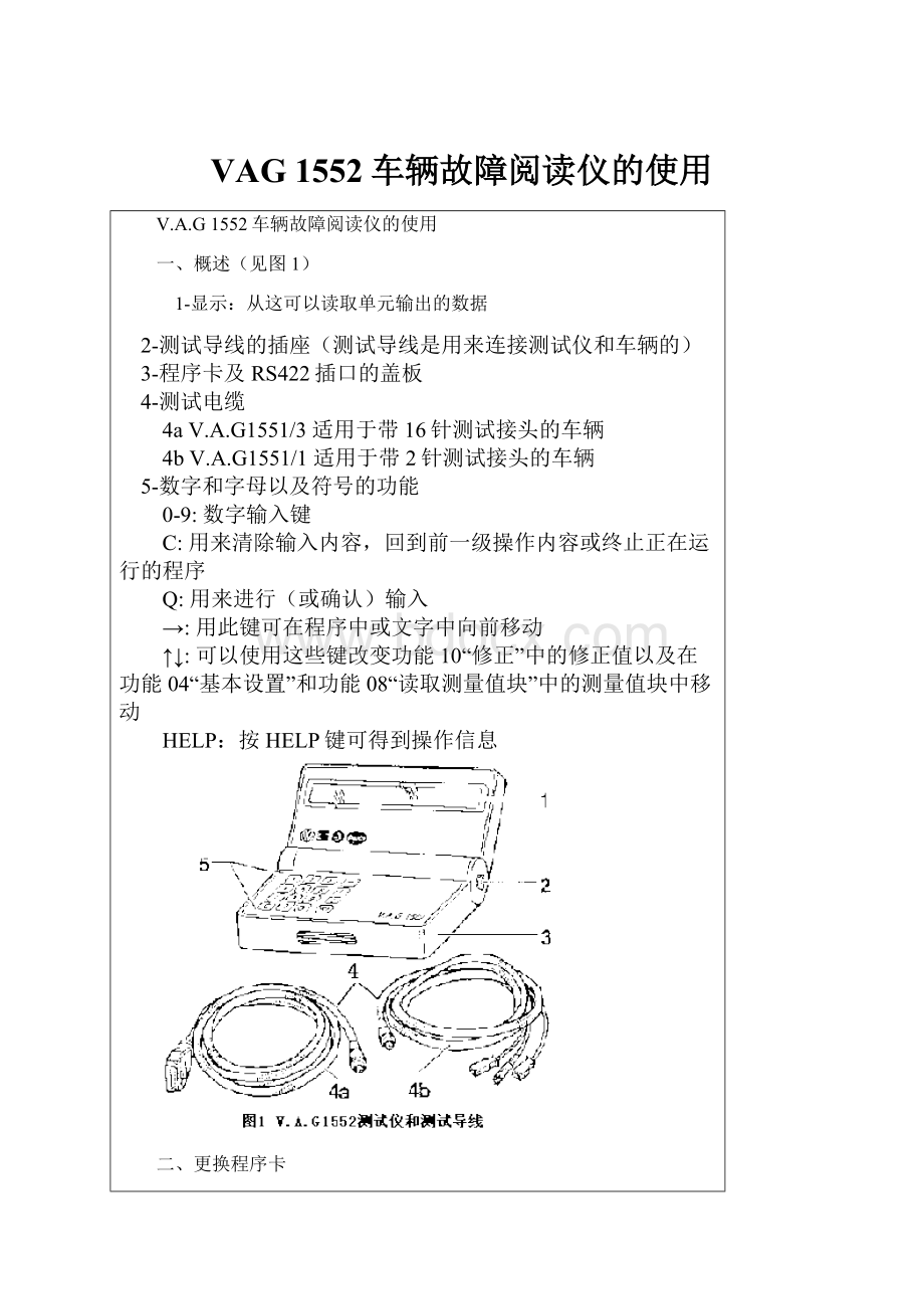 VAG 1552车辆故障阅读仪的使用.docx_第1页