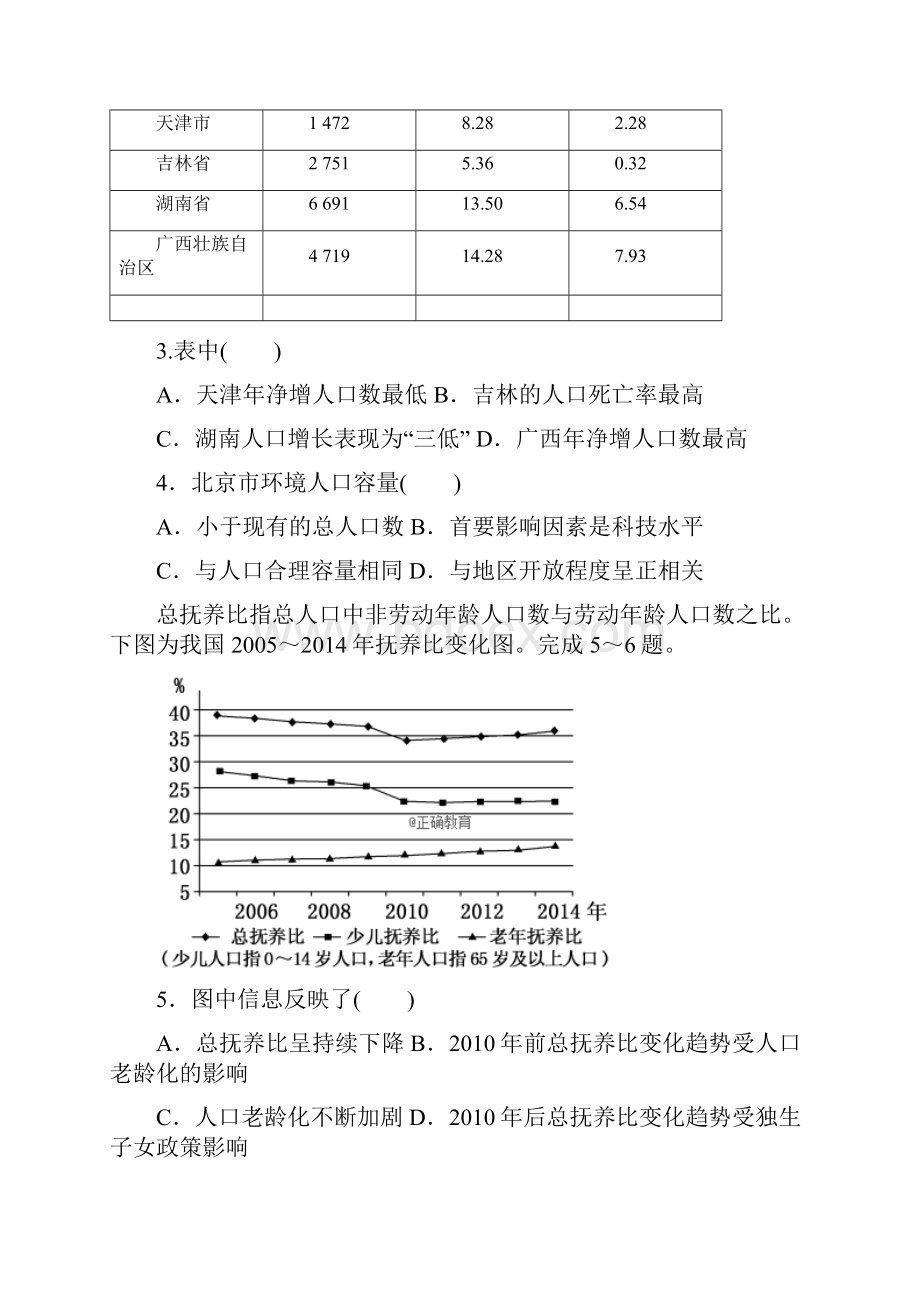 河南省淮阳县第一高级中学学年高一地理上学期第一次月考试题.docx_第2页