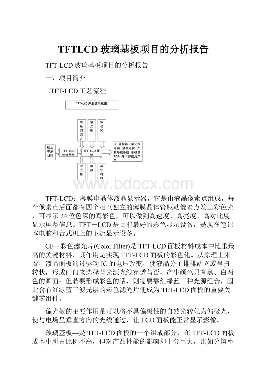 TFTLCD玻璃基板项目的分析报告.docx