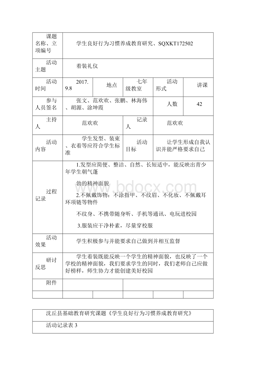 最新最全学生良好行为习惯养成活动记录表.docx_第2页