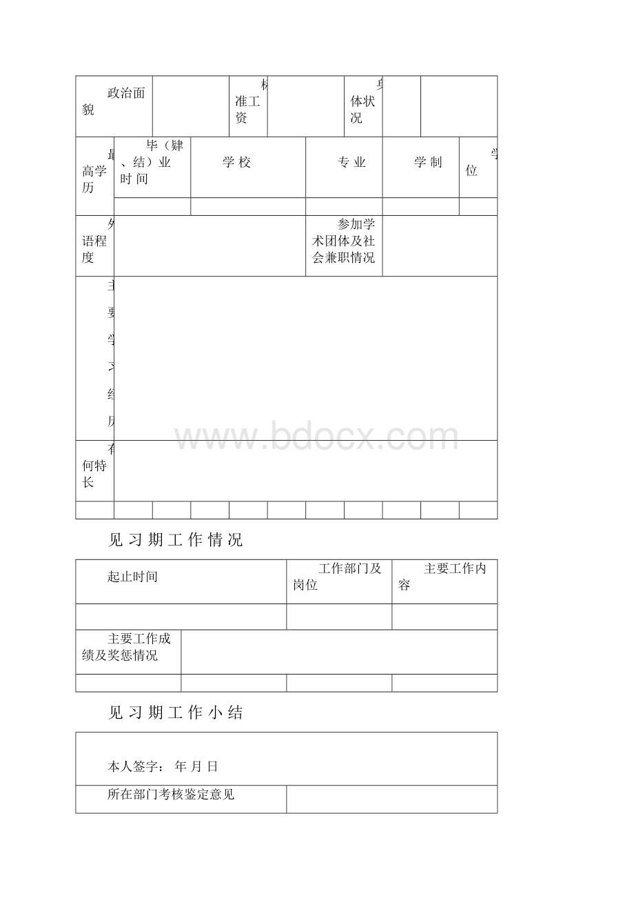 初聘专业技术职务呈报表.docx_第2页