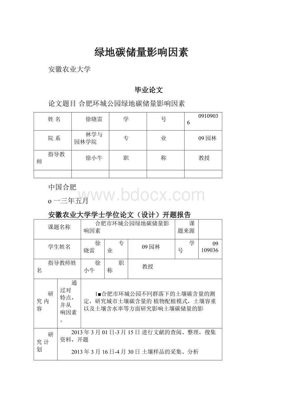 绿地碳储量影响因素.docx