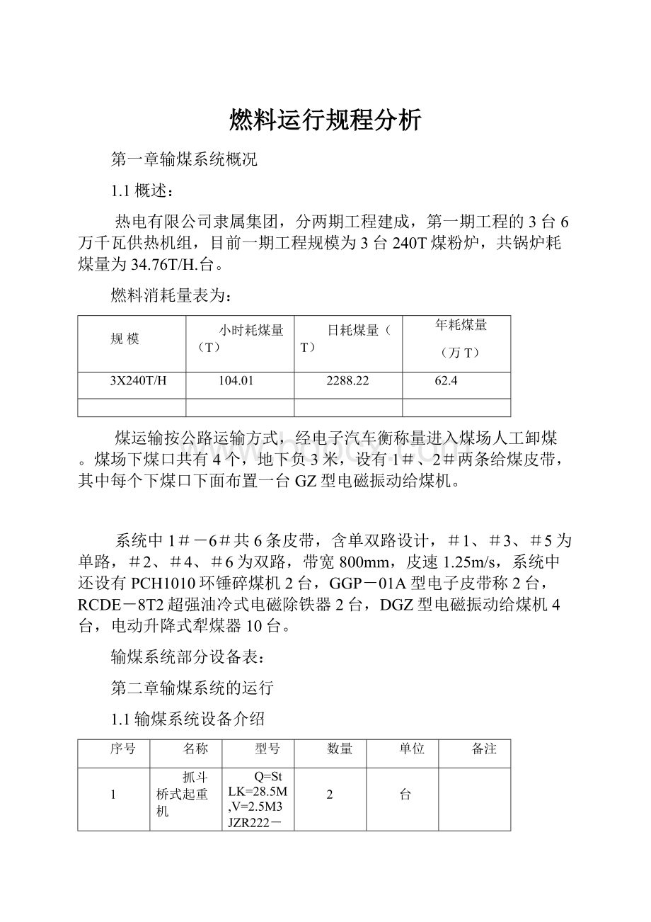 燃料运行规程分析.docx