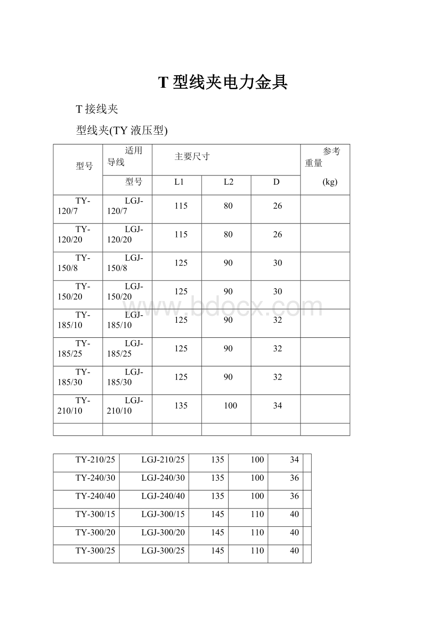 T型线夹电力金具.docx