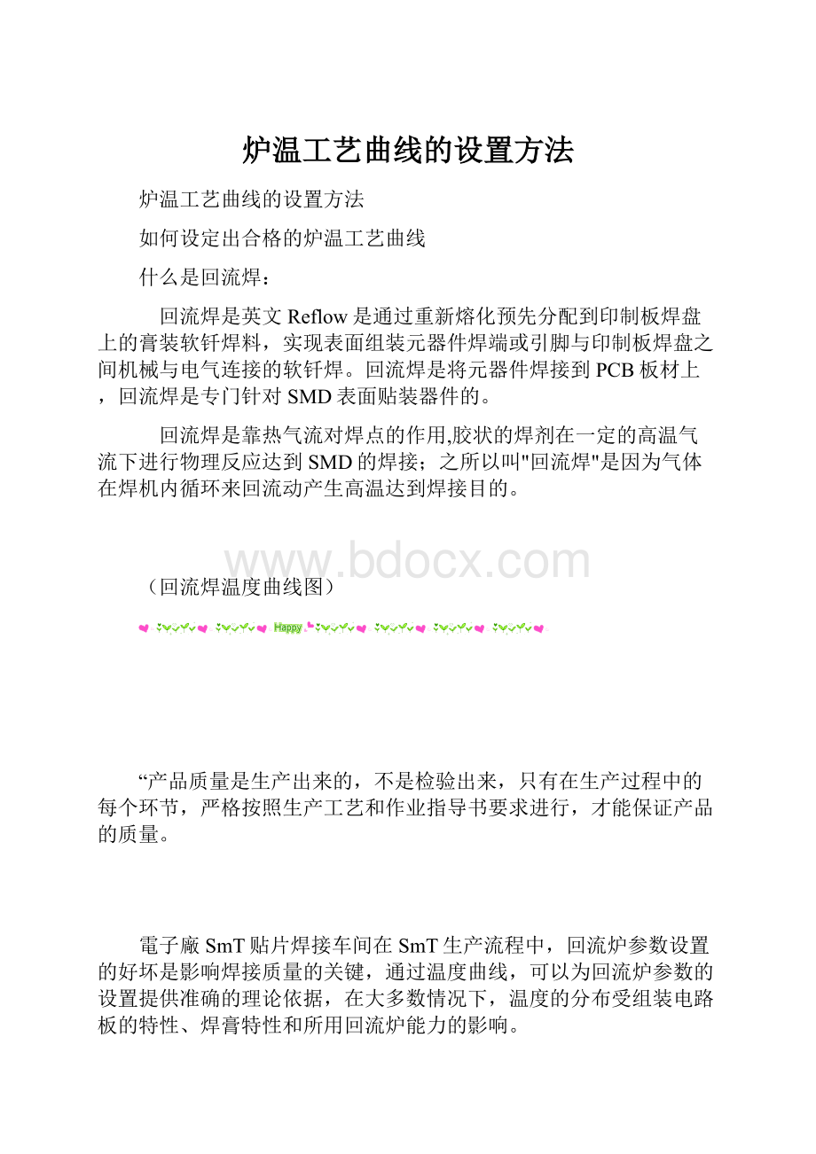 炉温工艺曲线的设置方法.docx