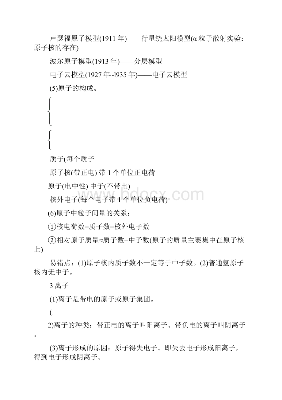 浙江省温州市平阳县鳌江镇第三中学中考科学 第14专项 物质的结构 专项分类训练 浙教版.docx_第2页