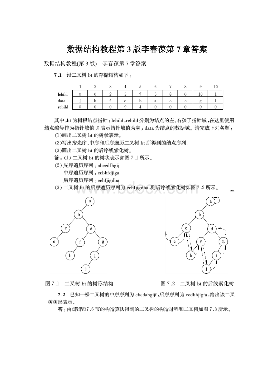 数据结构教程第3版李春葆第7章答案.docx_第1页